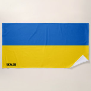 Ukraine Flag Splendid Patriotic Beach Towel