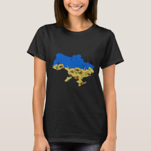 Ukraine Flag Sunflower Tee Floral Vintage Ukrainia