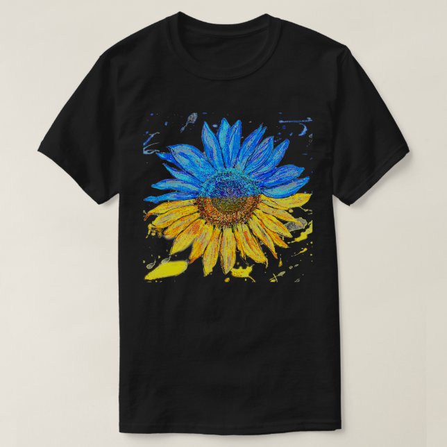 Ukraine Flag Sunflower Vintage Shirt Ukrainian Sup (Design Front)