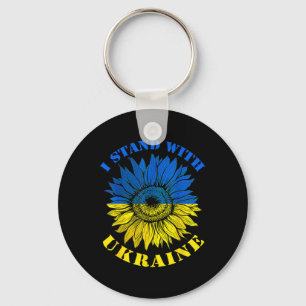 Ukraine Flag Sunflower Vintage Shirt Ukrainian Sup Key Ring