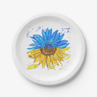 Ukraine Flag Sunflower Vintage Shirt Ukrainian Sup Paper Plate