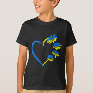 Ukraine Flag Sunflower Vintage Ukrainian Lovers Uk T-Shirt