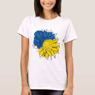 Ukraine Flag Sunflower Vintage Ukrainian Support T-Shirt