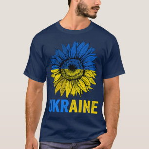 Ukraine Flag Sunflower Vintage Ukrainian Support T-Shirt
