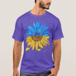 Ukraine Flag Sunflower Vintage  Ukrainian Support  T-Shirt<br><div class="desc">Ukraine Flag Sunflower Vintage  Ukrainian Support Lover  .</div>