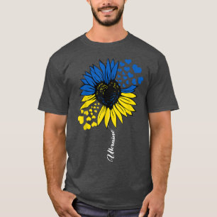 Ukraine Flag Sunflower Vintage Ukrainian Support U T-Shirt