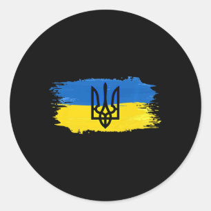 Ukraine Flag Support Love Ukrainian Ukraine Pride Classic Round Sticker