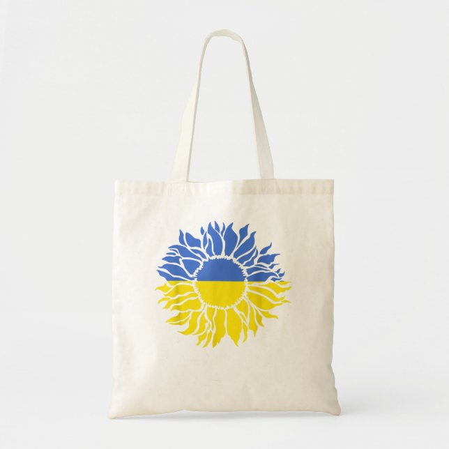 Ukraine Flag Symbol Flora Sunflower Ukrainian Prid Tote Bag (Front)