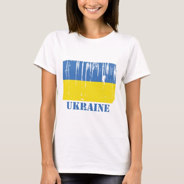 Ukraine Flag T-Shirt (Front)