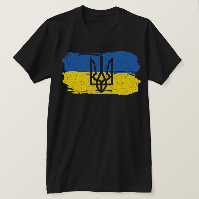 Ukraine Flag T-Shirt (Design Front)