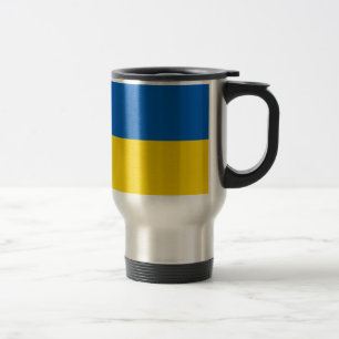 Ukraine flag travel mug