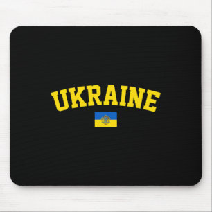 Ukraine Flag Trident Symbol Ukrainian Patriotic Pr Mouse Pad