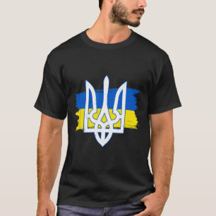 Ukraine Flag Trident - Ukrainian Tryzub Patriotic T-Shirt