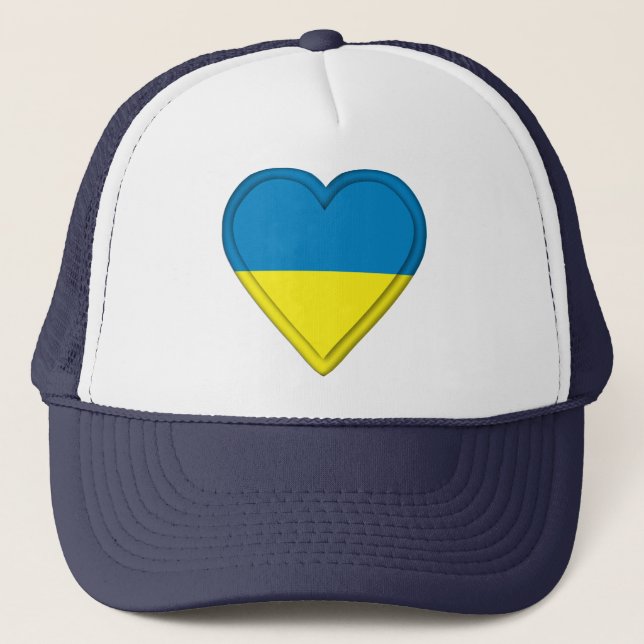 Ukraine flag trucker hat (Front)