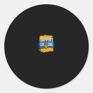 Ukraine Flag Ukraine Stand With Zelensky Peace  Classic Round Sticker