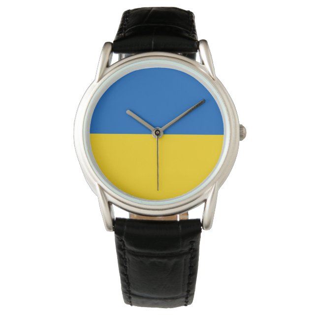 Ukraine Flag Ukrainian Patriotic Watch (Front)