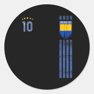 Ukraine Flag Ukrainian Pride Lovers 7  Classic Round Sticker