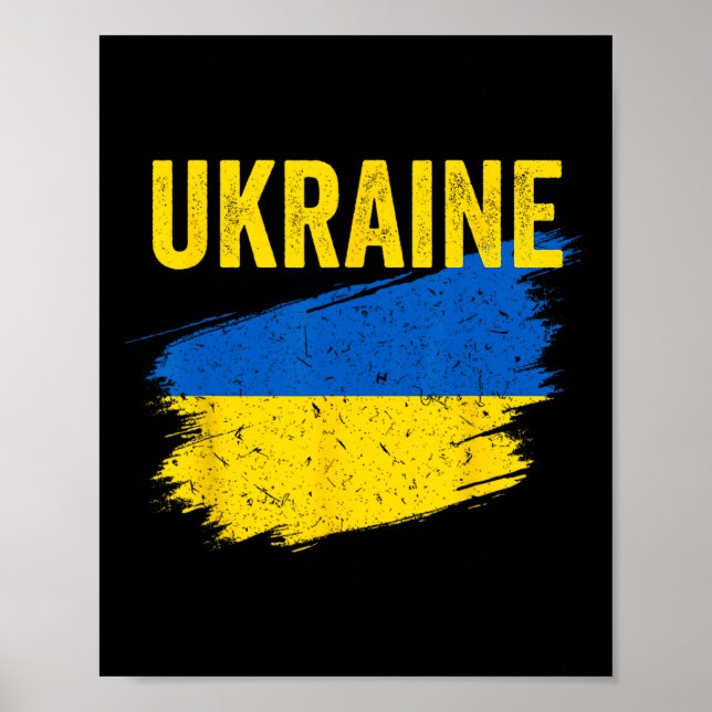 Ukraine Flag Ukrainian Shirt  Poster (Front)