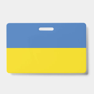 Ukraine Flag, Ukrainian Slava Ukraini Слава Україн ID Badge