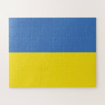 Ukraine Flag, Ukrainian Slava Ukraini Слава Україн Jigsaw Puzzle<br><div class="desc">The colours of Ukraine's flag, blue and yellow, have flown for centuries over a land rich in history and spirit. Blue represents the vast Ukrainian sky, while yellow symbolises the golden wheat fields that stretch across its fertile plains. This simple yet powerful symbol has become a beacon of hope and...</div>