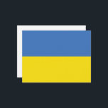 Ukraine Flag, Ukrainian Slava Ukraini Слава Україн Postcard<br><div class="desc">The colours of Ukraine's flag, blue and yellow, have flown for centuries over a land rich in history and spirit. Blue represents the vast Ukrainian sky, while yellow symbolises the golden wheat fields that stretch across its fertile plains. This simple yet powerful symbol has become a beacon of hope and...</div>