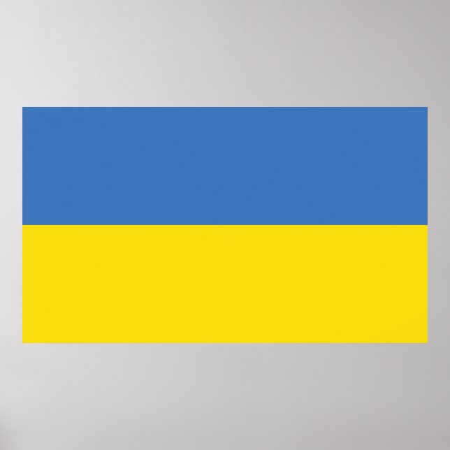 Ukraine Flag, Ukrainian Slava Ukraini Слава Україн Poster (Front)