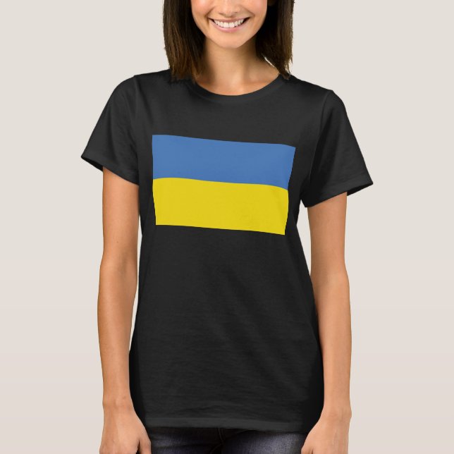 Ukraine Flag, Ukrainian Slava Ukraini Слава Україн T-Shirt (Front)