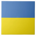 Ukraine Flag, Ukrainian Slava Ukraini Слава Україн Tile<br><div class="desc">The colours of Ukraine's flag, blue and yellow, have flown for centuries over a land rich in history and spirit. Blue represents the vast Ukrainian sky, while yellow symbolises the golden wheat fields that stretch across its fertile plains. This simple yet powerful symbol has become a beacon of hope and...</div>