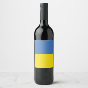 Ukraine Flag, Ukrainian Slava Ukraini Слава Україн Wine Label