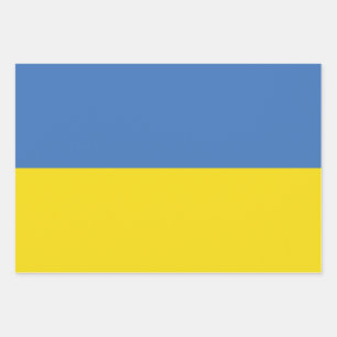 Ukraine Flag, Ukrainian Slava Ukraini Слава Україн Wrapping Paper Sheet