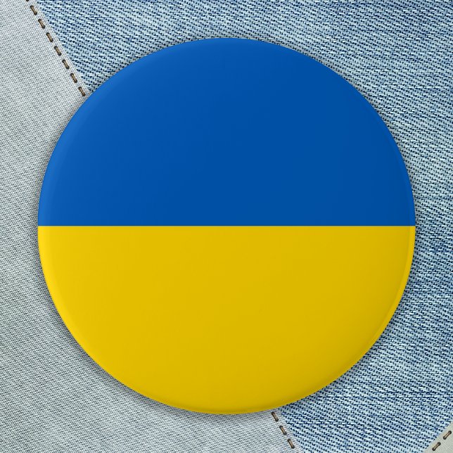Ukraine Flag Ukrainian Support Blue Yellow  6 Cm Round Badge (Creator Uploaded)
