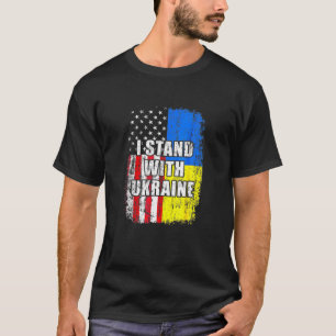 Ukraine Flag Ukrainian Support Friendship Peace Vi T-Shirt