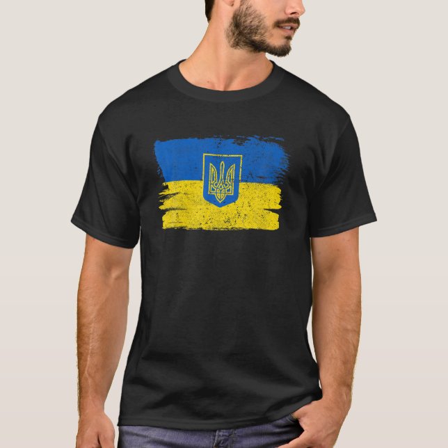 Ukraine Flag Ukrainian Support Friendship Peace Vi T-Shirt (Front)