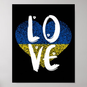 Ukraine Flag Ukrainian Ukraine Pride Heart 1 Poster