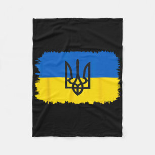 Ukraine Flag Ukrainian Ukraine Pride Heart 4  Fleece Blanket