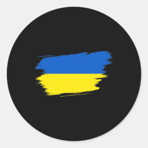 Ukraine Flag Ukrainian Ukraine Pride Heart  Classic Round Sticker