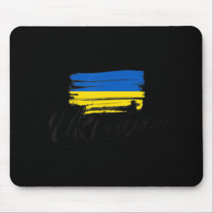 Ukraine Flag Ukrainian Ukraine Pride Heart  Mouse Pad