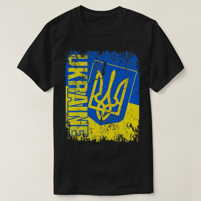 UKRAINE Flag Vintage Distressed UKRAINE Pullover  (Design Front)