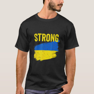 Ukraine Flag Vintage Ukraine Strong For Men Women T-Shirt