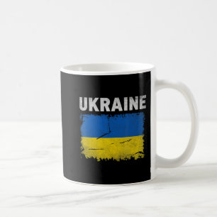 Ukraine Flag Vintage Ukrainian National Colours Cl Coffee Mug