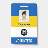 Ukraine Flag Volunteer Photo Logo Name