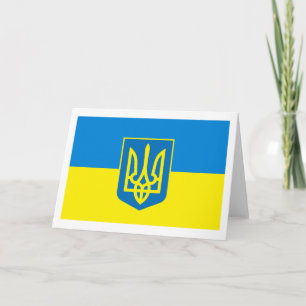 Ukraine Flag w COA Greeting Card