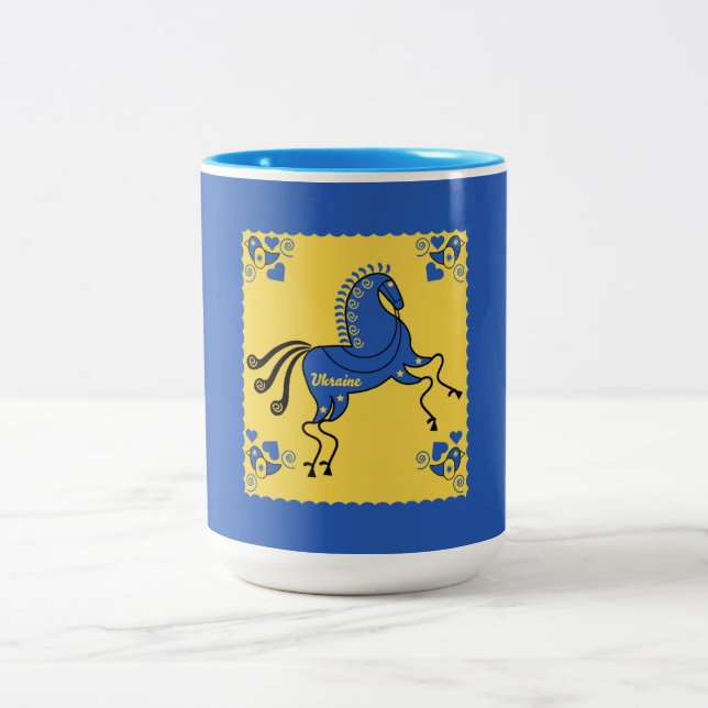 Ukraine Folk Art   Two-Tone Coffee Mug (Center)