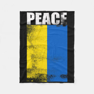Ukraine For Men Flag Peace Stand With Unkrainian  Fleece Blanket