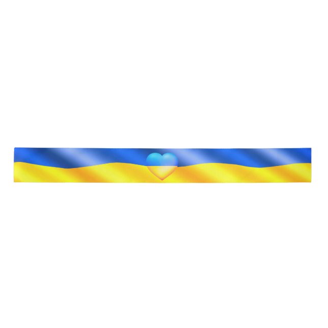 Ukraine - Freedom - Ukrainian Flag - Peace Satin Ribbon (Front)