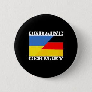 Ukraine Germany  6 Cm Round Badge