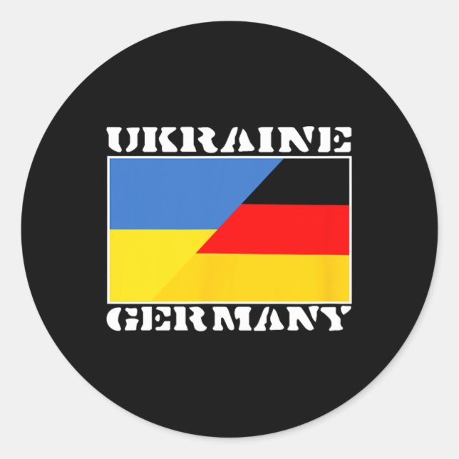 Ukraine Germany  Classic Round Sticker (Front)
