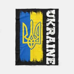 Ukraine Gift Flag Ukraini Kyiv Ukrainian Ukrajina Fleece Blanket