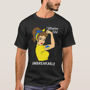 Ukraine Girl Unbreakable Ukrainian Flag Strong Wo T-Shirt
