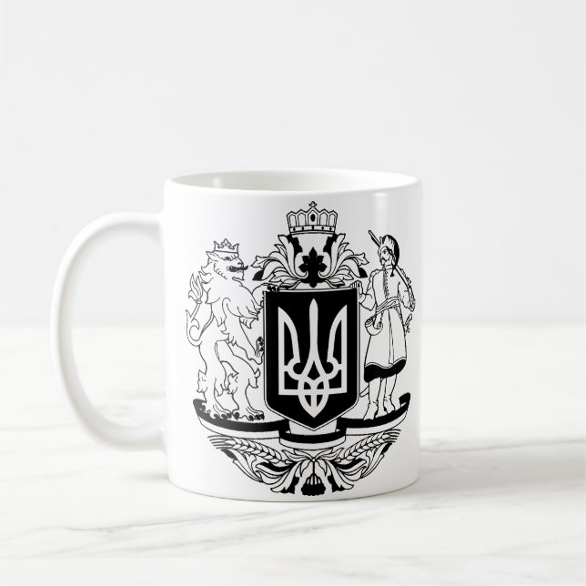 Ukraine Greater coat of arms Coffee Mug (Left)